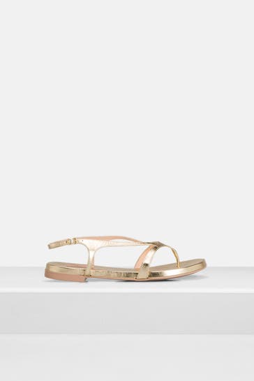 AGL Leder-Sandalen 'Foile Platino' gold