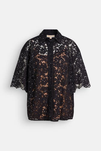 MICHAEL MICHAEL KORS Spitzenbluse schwarz