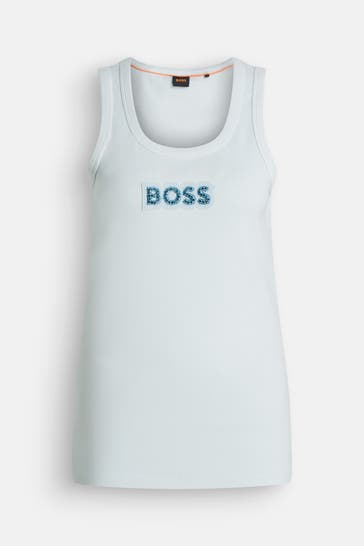 BOSS ORANGE Tank Top 'Ematite' hellblau