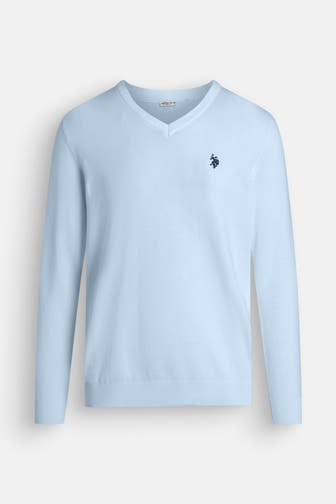 U.S. POLO ASSN. Strickpullover hellblau