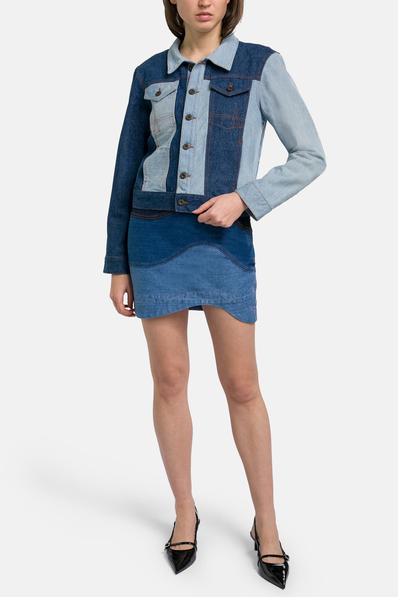 GANNI Jeansjacke mehrfarbig, Bild 1