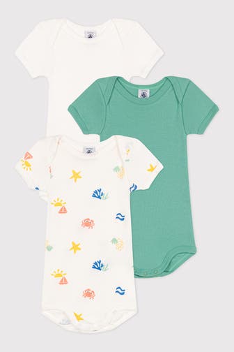 PETIT BATEAU 3er-Pack Bodies mehrfarbig
