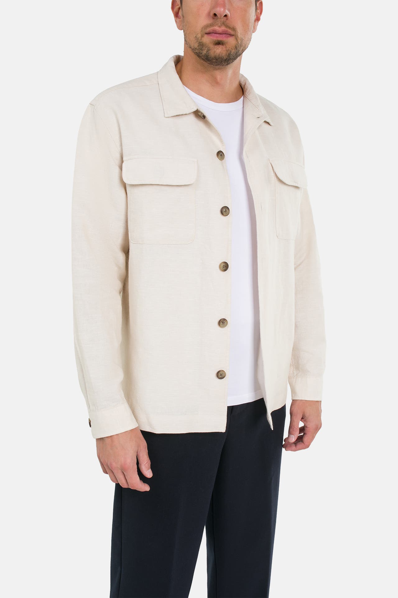 SELECTED Leinenhemd beige, Bild 1