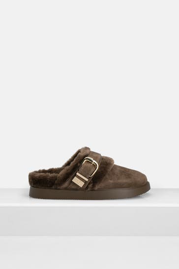 STEVE MADDEN Slides 'Cozy Up' dunkelbraun