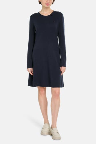 TOMMY HILFIGER Woll-Minikleid dunkelblau