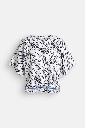 DKNY Leinenmix-Shirt gemustert