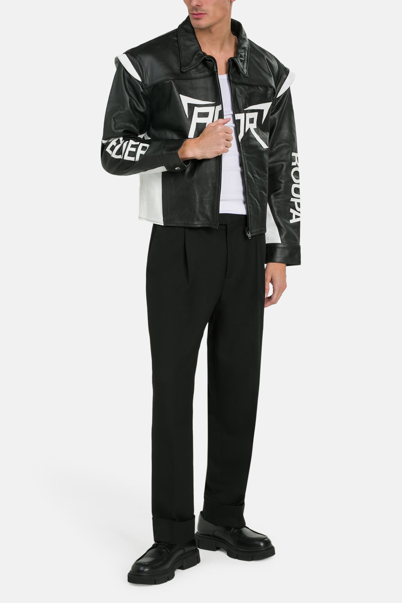 ATELIER DE ROUPA Lederjacke zweifarbig, Bild 1