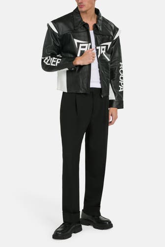 ATELIER DE ROUPA Lederjacke zweifarbig