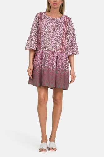MISS GOODLIFE Kleid 'Always love Leo' rosa gemustert