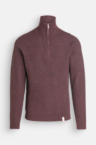 COLOURS & SONS Wollmix-Pullover burgunder