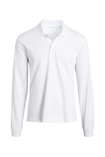 SEIDENSTICKER Langarm-Polo weiß