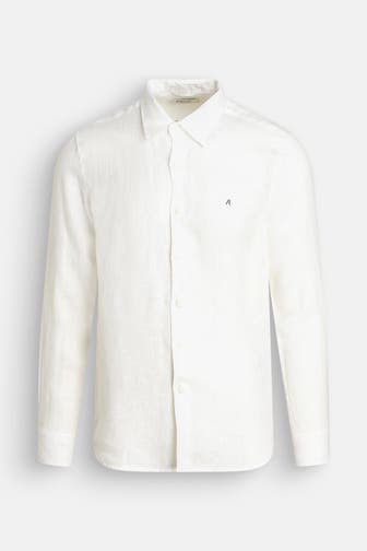 REPLAY Leinenhemd weiß Regular Fit