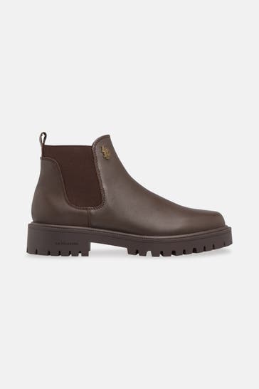 U.S. POLO ASSN. Chelsea-Boots 'Karma' dunkelbraun