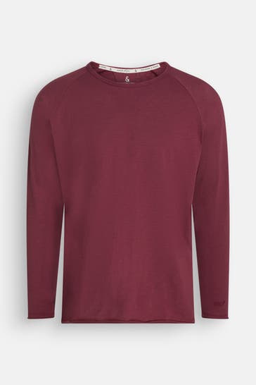 COLOURS & SONS Longsleeve weinrot