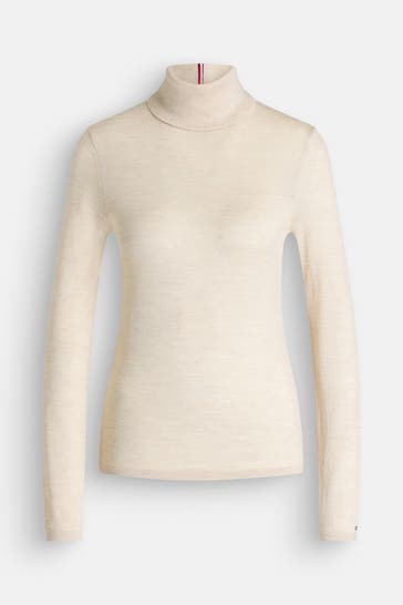 TOMMY HILFIGER Rollkragenpullover beige