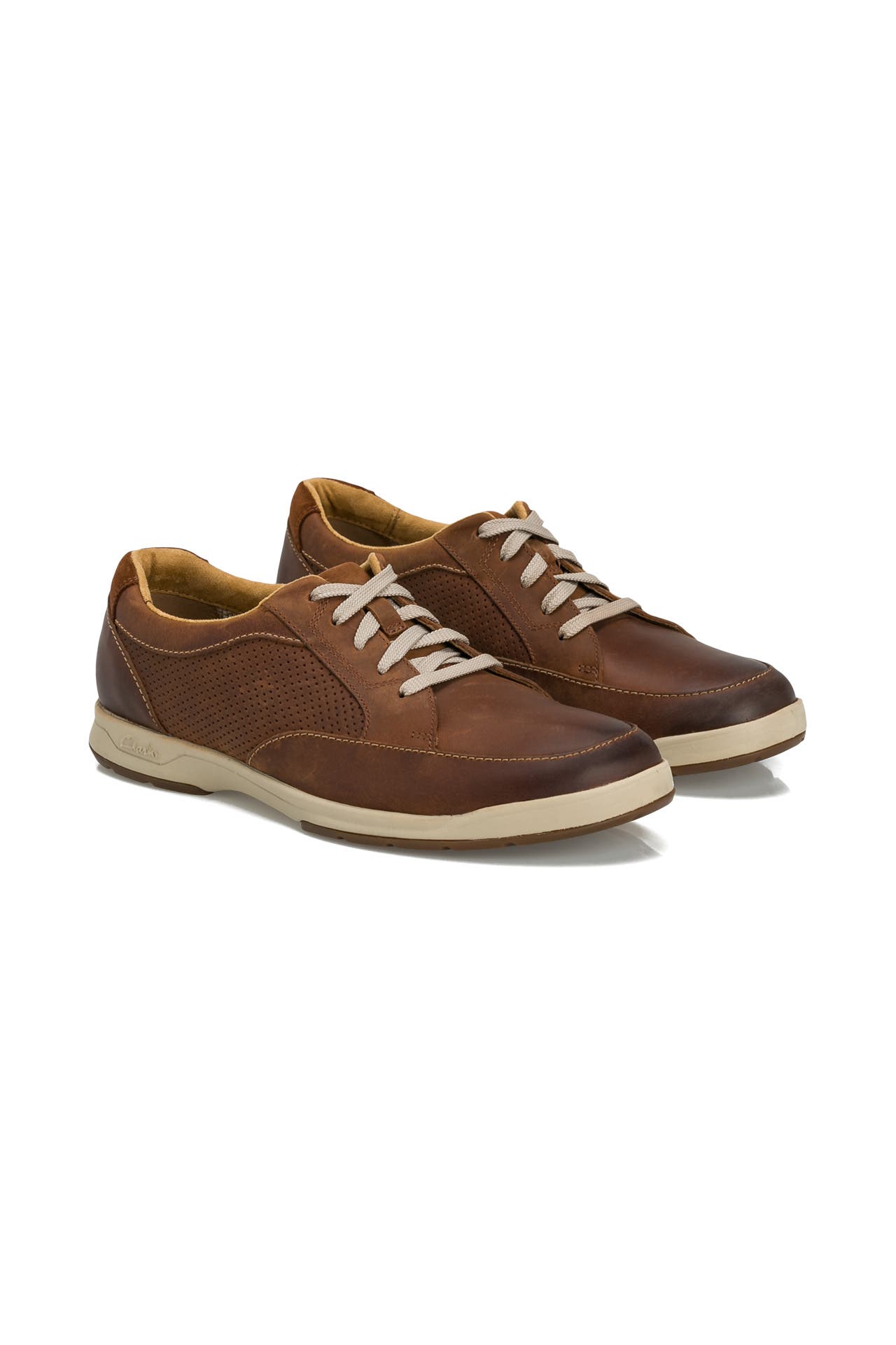 CLARKS Lederschnurer Stafford Park braun gunstig online kaufen Outletcity