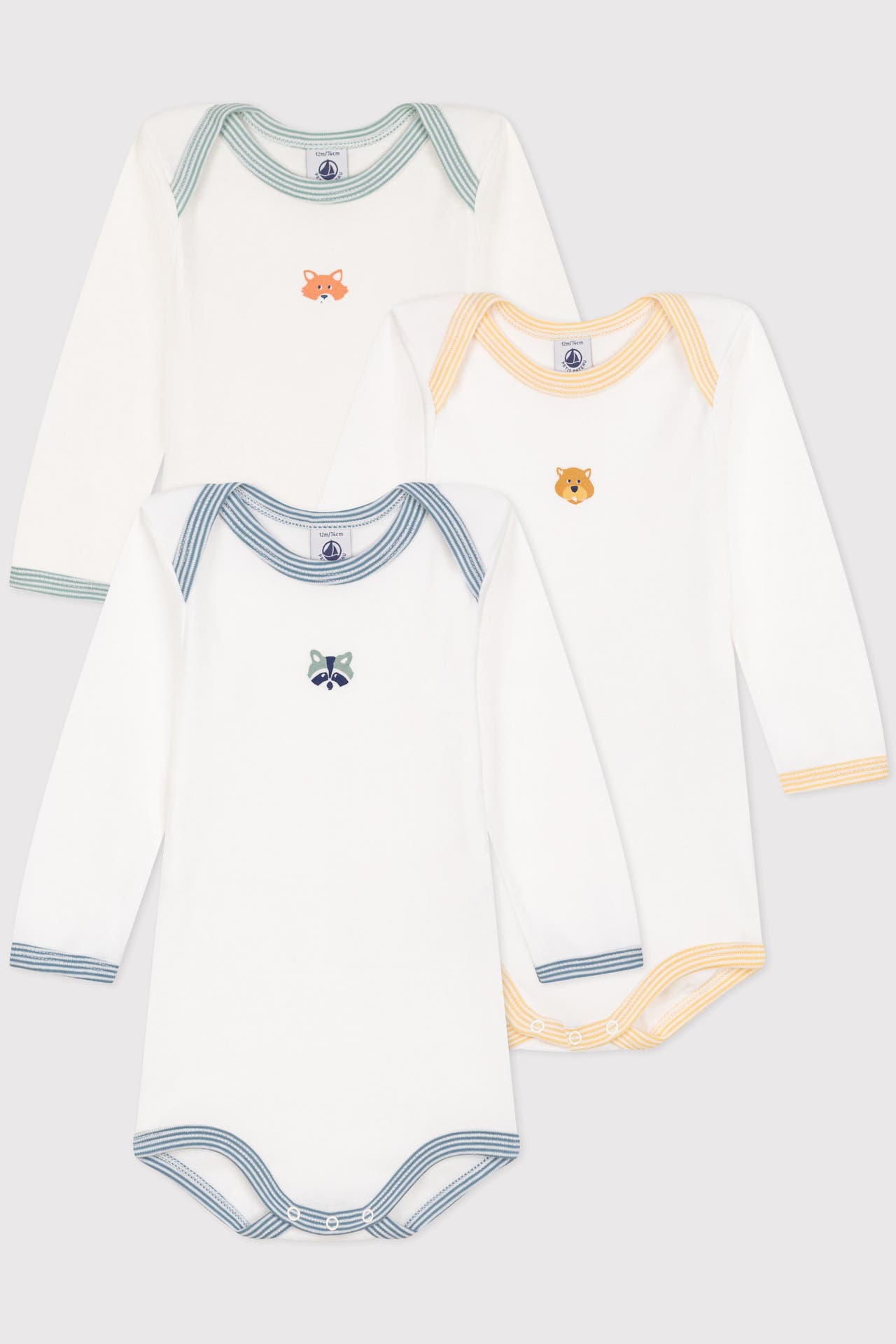 PETIT BATEAU 3er-Pack Bodies mehrfarbig, Bild 1