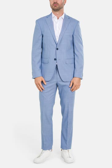 HECHTER Paris Wollmix-Anzug 'Juni' hellblau