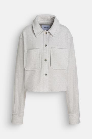 BLACK PALMS Fleecejacke 'Sienna' hellgrau