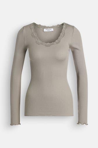 ROSEMUNDE Seidenmix-Longsleeve 'Babette' graugrün