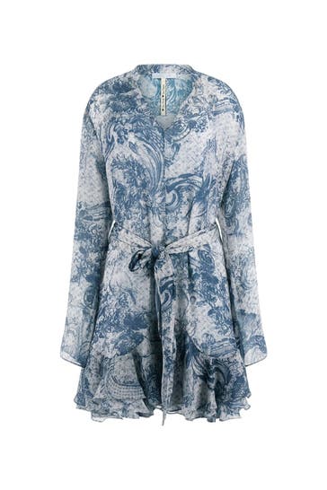 GUESS Minikleid 'Sibilla' blau gemustert