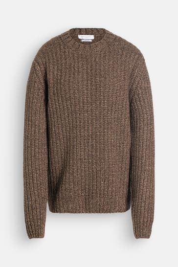 DANIELE FIESOLI Wollmix-Pullover braun