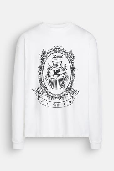 ROUGH. Sweatshirt 'Family Crest' weiß