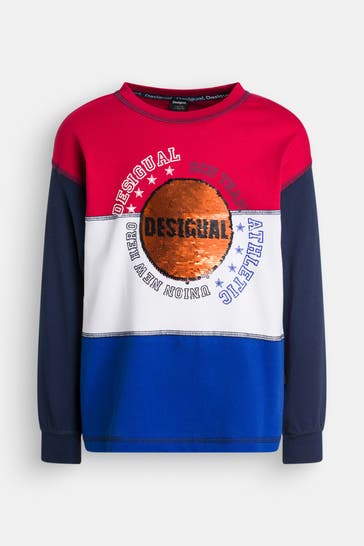 DESIGUAL Longsleeve gemustert