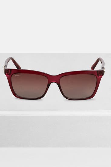 FERRAGAMO - Sonnenbrille weinrot