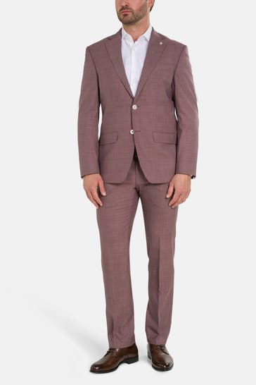 HECHTER Paris Wollmix-Anzug dunkelrot Modern Fit