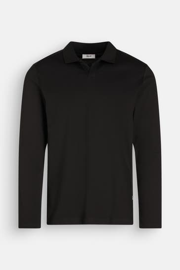 NN07 Polo-Longsleeve 'Paul' schwarz