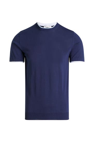 DANIELE FIESOLI Strickshirt 'Girocollo' nachtblau