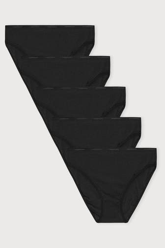 ORGANIC BASICS 5er-Pack Slips schwarz