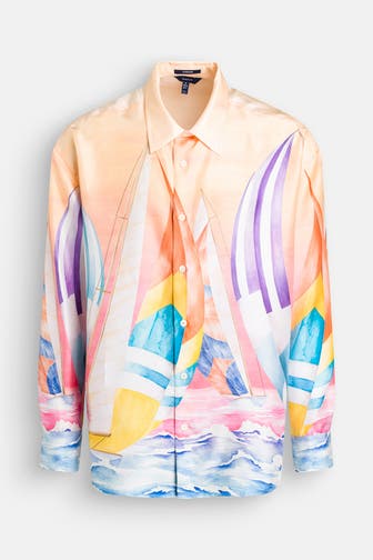 GANT Seidenhemd Oversized Fit