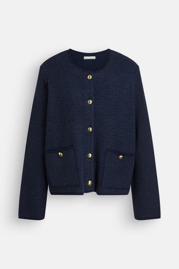 BARBOUR Wollmix-Cardigan 'Celeste' navy