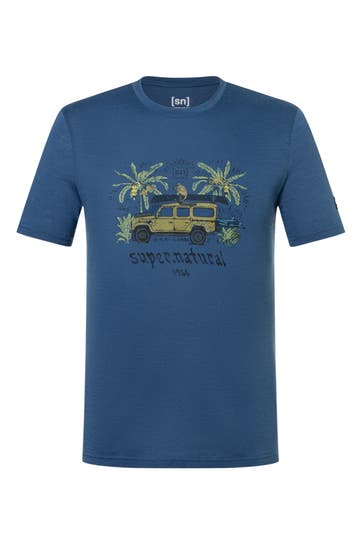 SUPER.NATURAL T-Shirt 'Tropicar' meerblau