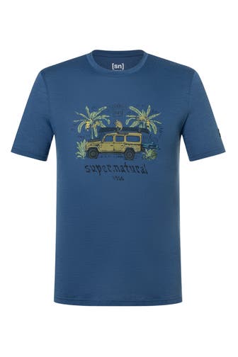 SUPER.NATURAL T-Shirt 'Tropicar' meerblau