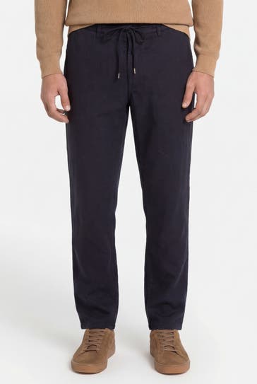 BALDESSARINI Leinenmix-Hose 'Jaco' schwarzblau