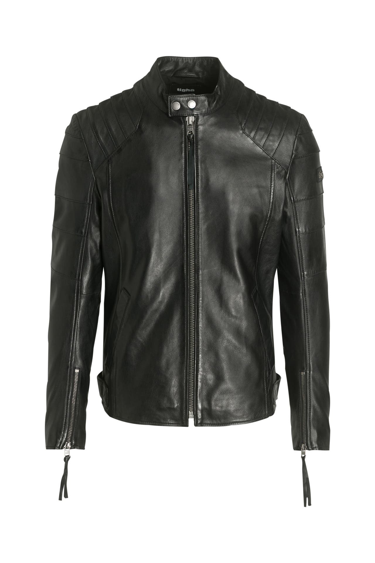 Tigha lederjacke schwarz Clearance