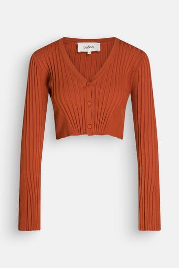 BA&SH Strickjacke dunkelorange