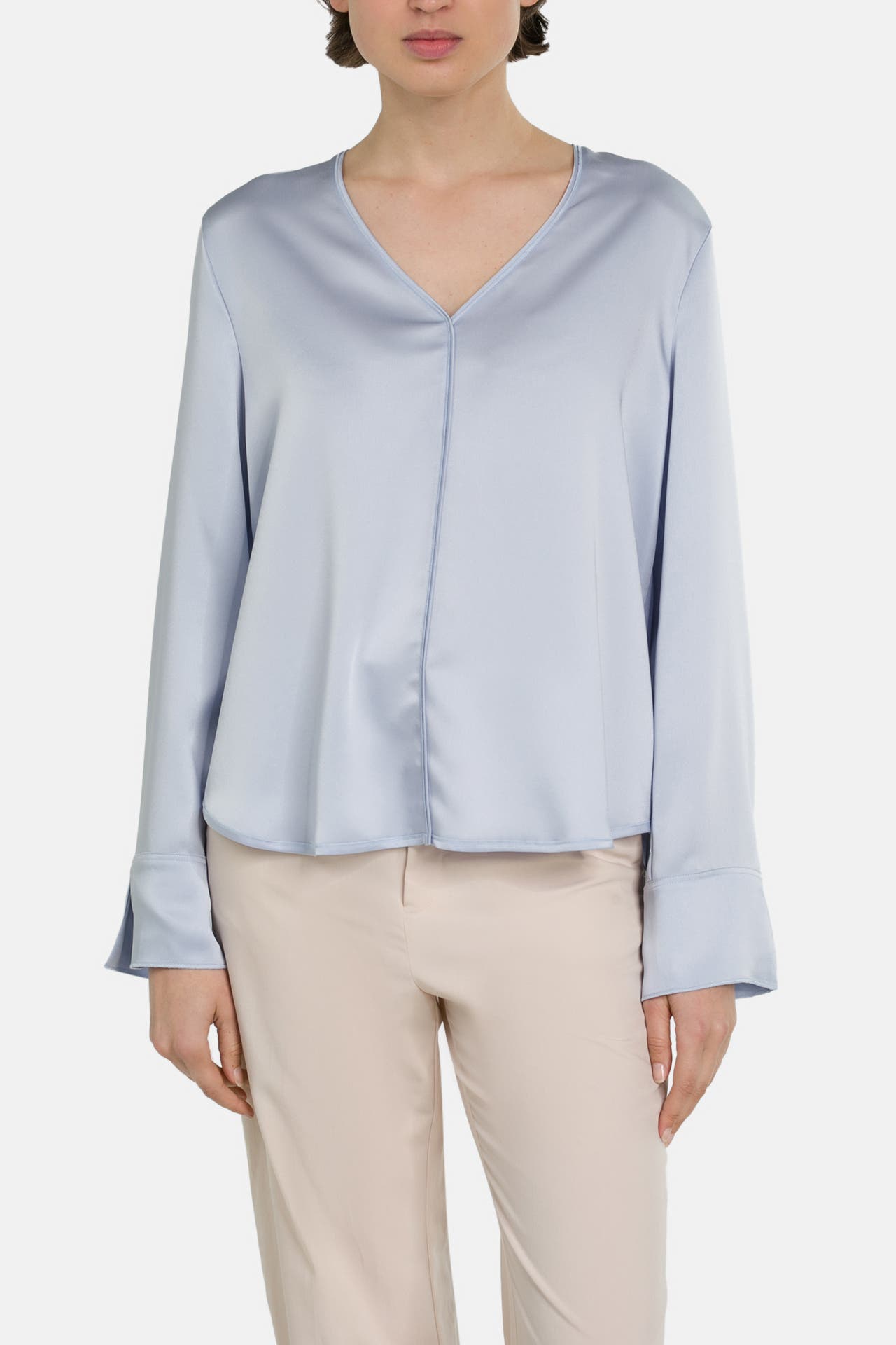 0039 ITALY Blusenshirt 'Pearl' taubenblau, Bild 1