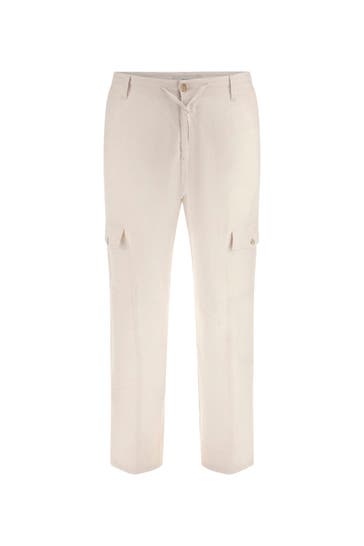 GUESS Leinenmix-Hose 'Fletcher' ecru