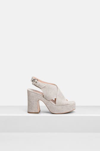 AGL Plateau-Sandalen grau