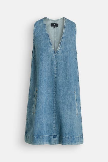 7 FOR ALL MANKIND Minikleid 'Arizona' blau