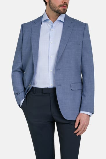 BOSS Wollmix-Sakko hellblau