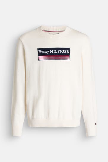 TOMMY HILFIGER Strickpullover ecru