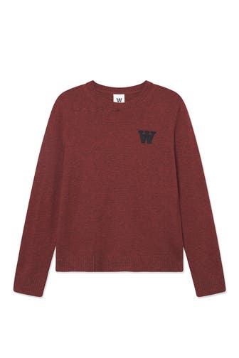 WOOD WOOD Strickpullover 'WWTay' ziegelrot