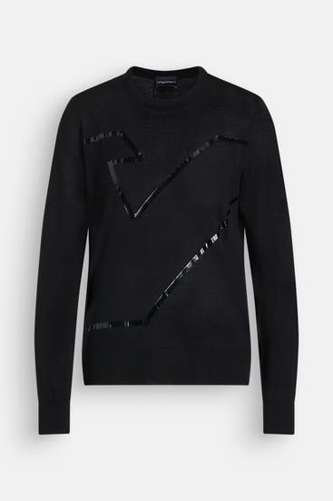 EMPORIO ARMANI - Wollmix-Pullover schwarz