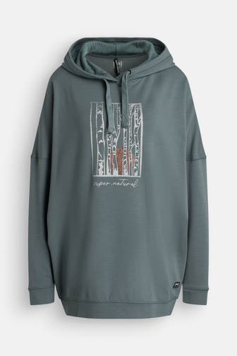 SUPER.NATURAL Hoodie smaragdgrün