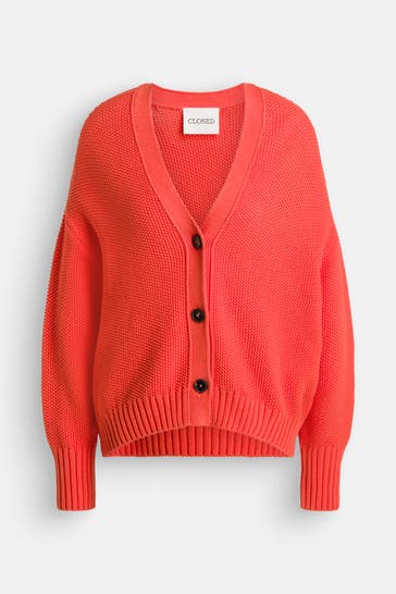 CLOSED Strickjacke orangerot